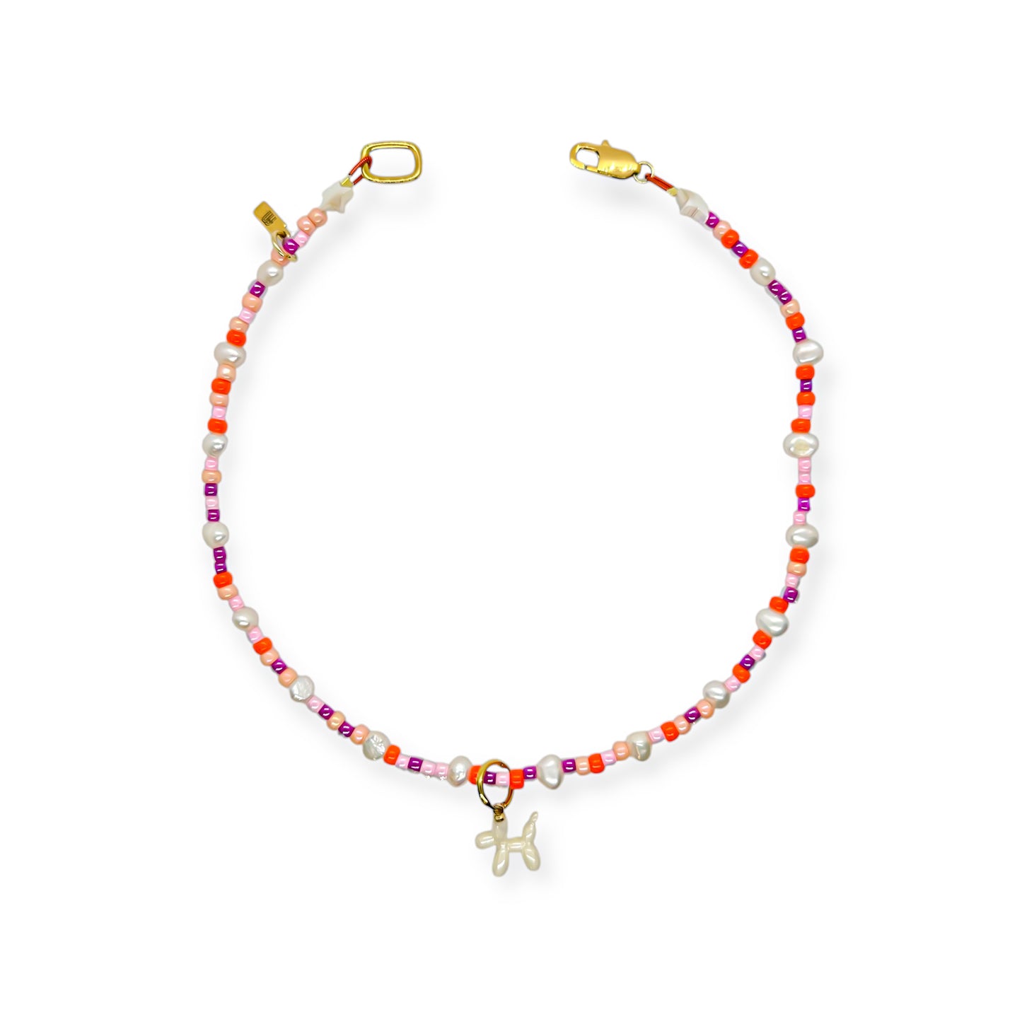 Chic Blanc Pup met Parels Ketting