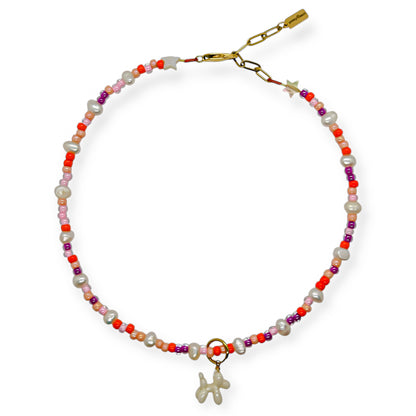 Chic Blanc Pup met Parels Ketting