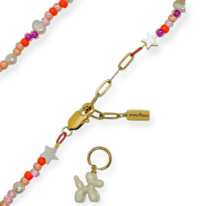 Chic Blanc Pup met Parels Ketting